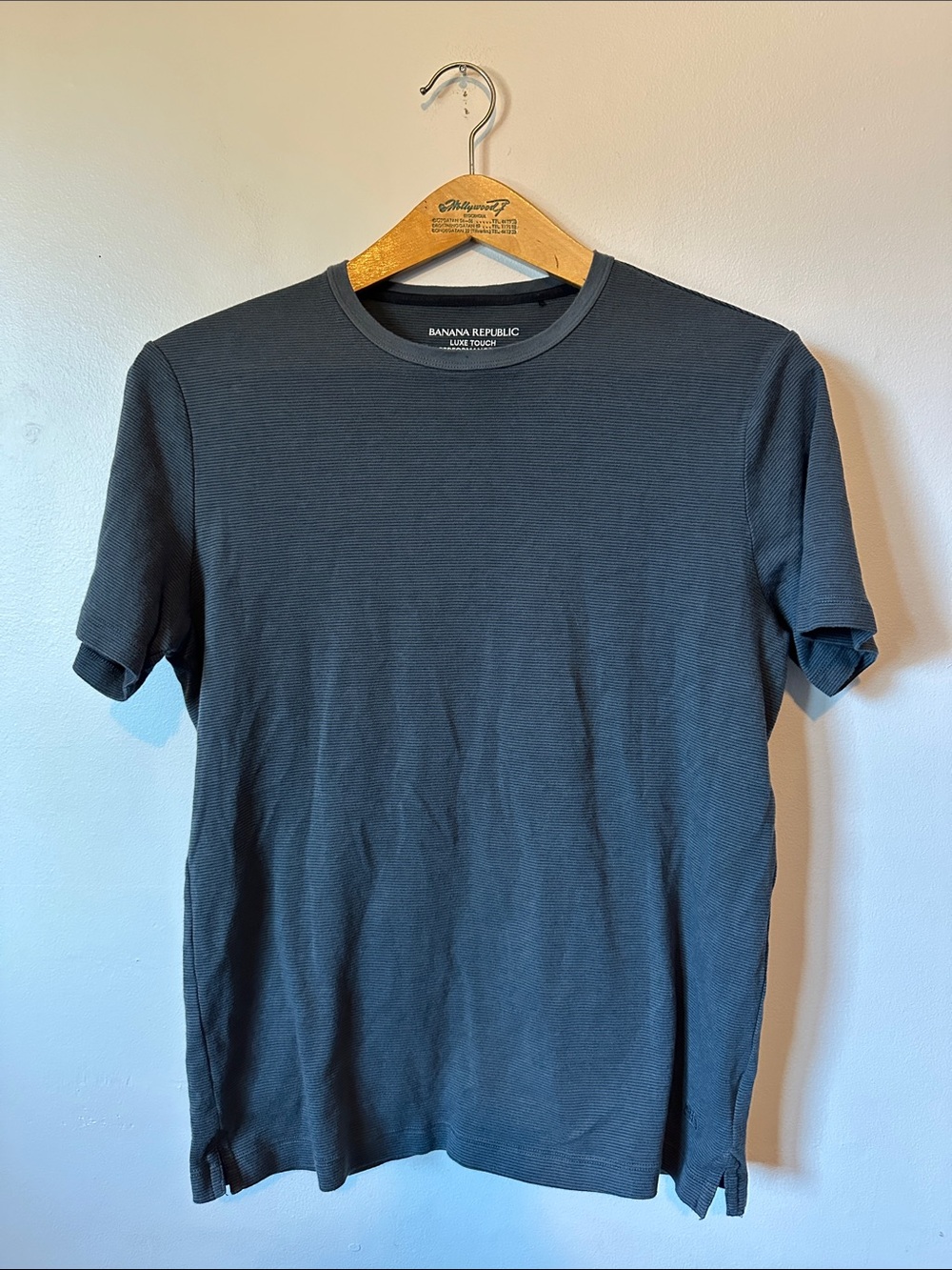 Banana Republic‎ Men's Cotton Performance Tee Size M Blue Casual Athletic